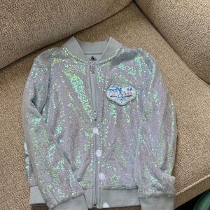 Disney Frozen Blue Sequin Zip Up Jacket